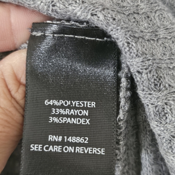 Torrid Gray Women's Ribbed Knit V-Neck Tunic Top Long Sleeve Flattering Fit sz1X - Picture 13 of 15